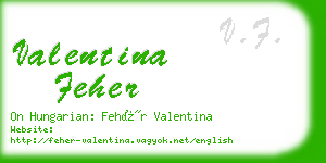 valentina feher business card